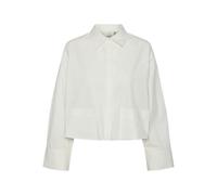 YAS - Camicia corta premium bianca con tasche-Bianco 14