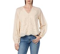Y.A.S Yasluma-Maglietta con Scollo a V Camicia a Maniche Lunghe, Bianco e Grigio, M Donna
