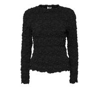 Y.A.S Top a maniche lunghe YASMERA donna nero con texture 3D