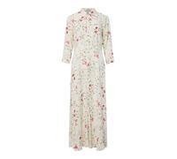 Yas Savanna Long Shirt 3/4 Sleeve Long Dress Beige,Bianco M Donna