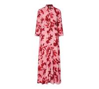 YAS - Vestito camicia lungo rosa e rosso a fiori L