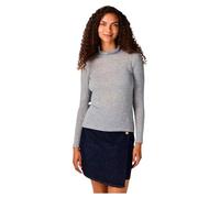 Y.A.S Yaswoola LS High Neck Top Noos Maglietta a Maniche Lunghe, Melange Grigio Medio, M Donna