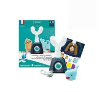 Y-Brush - Spazzolino elettrico per bambini - Spazzola a Y - 3 Mesi di Autonomia-Pacchetto NylonStart Bambino (4-12 anni) - Applicatore Blue Whale