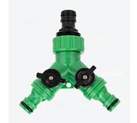 Y - Distributore d'acqua a 3 vie con interruttore per lavatrice e giardino, realizzato in plastica ABS resistente, a prova di perdite con anelli di tenuta, montaggio rapido senza attrezzi, verde, 11,5