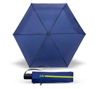 Y-DRY Nimbus Ombrello Corto Antivento, Asta e Bacchette in Alluminio, Compatto e Leggero, Diametro 97 cm, Chiuso 28 cm, Fodero Rinforzato con Cerniera, Peso 222 g (Dark Blue)