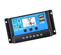 Y&H 30A Regolatore di Ricarica Regolatore Pannello Solare 12V/24V Regolatore del Pannello solare della Batteria Intelligente con 5V Light Timer Control LCD Display con Doppia Porta USB LCD Display