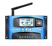 Y&H 40A 12V/24V MPPT Solar Charge Controller w/LCD Display Dual USB and WIFI, Solar Panel Regulator fit for Gel Flooded and Lithium Battery Model: BL912-40A-WIFI (blu)