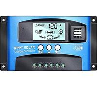Y&H 100A Regolatore di Carica Solare MPPT 12V / 24V con doppia porta USB, display LCD Regolatore Intelligente Pannello Solare Automatico Per Batterie Al Piombo/Pannello Solare/Carichi