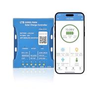 Y&H Regolatore Bluetooth 30A PV max 50V Controller Solare Bluetooth 12V/24V Controller Pannello Solare Intelligente PWM per Piombo Acido, LiFePO4, Batterie al Litio