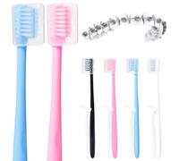 Y-Kelin V-Shaped Orthodontic Toothbrush for Braces Brackets 4 Count (Pack of 1) Soft Bristle with Inter Dental Brush