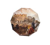 Y Not OMBRELLO LUNGO PRINTED beige AMSTERDAM Taglia Unica