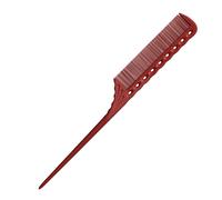Y.S. PARK Pettine A Coda Denti Fitti YS-115 ROSSO 215mm