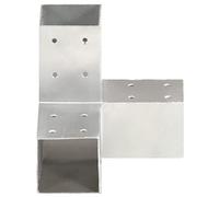 Y-Shape Post Connector 81 x 81 mm Galvanized Metal - Heavy Duty Fence Brackets for Sturdy Barriers & Garden Fencing
