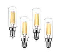 Y.W.Licht E14 Lampadina LED da 4W 12V luce bianca calda 2700K lampadina T25 Edison filamento vintage per lampada alogena da 40W per cappa aspirante (4 pezzi, non dimmerabile)