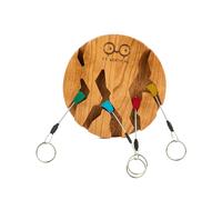 Y&Y Vertical - Portachiavi da parete - Key Holder Circle Cerisier in Legno - rosso
