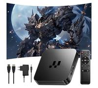 Y1 Android 16 TV Box,2+16 GB,Amlogic S905 Quad-Core,Dispositivo Android 4K HD+Doppio WiFi 2.4/5GHz+Bluetooth,LAN 100,Supporto HD-IN,Dispositivo Smart per TV,per Camera/Ufficio (Telecomando Infrarossi)