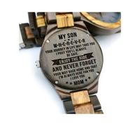 (Y1807) A mio figlio: sei capace di realizzare qualsiasi cosa ti metta in mente. Orologio inciso in