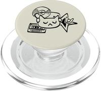 Y2K 80s 90s Retro DJ Tomcat Cat con cuffie cuffie PopSockets PopGrip per MagSafe