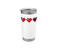 Y2K 90s 80s Pixel Art Cuori Bicchiere termico in acciaio inox doppia parete