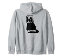 Y2K 90s - Gatto Che Si vergogna Tomcat in Sacco Maschera Felpa con Cappuccio