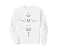 Y2K 90s Goth Cross Alt Grunge Emo Felpa