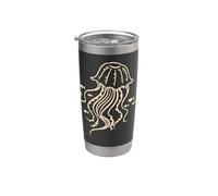 Y2K 90s Meduse e Pesce Bicchiere termico in acciaio inox doppia parete