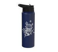 Y2K 90s Meduse e pesce sotto le stelle Stainless Steel Insulated Water Bottle