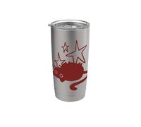 Y2K 90s Pigro Paffuto Tomcat Cat Osservare le stelle Bicchiere termico in acciaio inox doppia parete