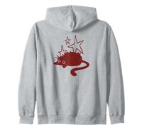 Y2K 90s Pigro Paffuto Tomcat Cat Osservare Le Stelle Felpa con Cappuccio