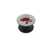 Y2K 90s Pigro Paffuto Tomcat Cat Osservare le stelle PopSockets PopGrip Adesivo