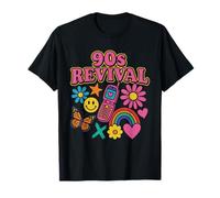 Y2K 90s Revival Retro Nostalgia Arcobaleno Farfalla Fiore Maglietta