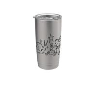 Y2K 90s Snail Mouse e Worm Tea Time Sotto le stelle Bicchiere termico in acciaio inox doppia parete