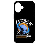 Y2K Alien Invasion - Bold Urban Graffiti Estetica Custodia per iPhone 16