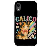 Y2K Calico Cat Design con fulmini e fiori Custodia per iPhone XR