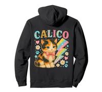 Y2K Calico Cat Design con fulmini e Fiori Felpa con Cappuccio