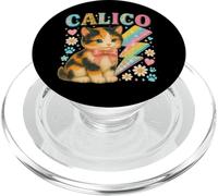 Y2K Calico Cat Design con fulmini e fiori PopSockets PopGrip per MagSafe