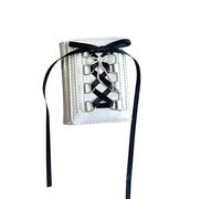 Y2K Carino Portafoglio Donna Balletcore Tasca Moneta Coquette Pizzo Papillon Mini Borsa Estetica Piccola Pelle Titolare della Carta, nero, Small