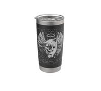 Y2K Cat Chain Heart Cute Emo Goth 90s 2000s Vintage Graphic Bicchiere termico in acciaio inox doppia parete