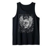Y2K Cat Chain Heart Cute Emo Goth 90s 2000s Vintage Graphic Canotta