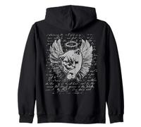 Y2K Cat Chain Heart Cute Emo Goth 90s 2000s Vintage Graphic Felpa con Cappuccio