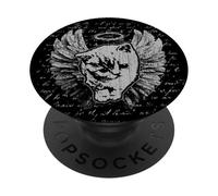 Y2K Cat Chain Heart Cute Emo Goth 90s 2000s Vintage Graphic PopSockets PopGrip Adesivo