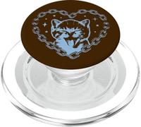 Y2K Cat Chain Heart Cute Emo Goth 90s 2000s Vintage Graphic PopSockets PopGrip per MagSafe