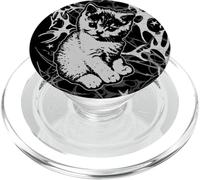 Y2K Cat Cute Emo 2000s Grunge Vintage Graphic PopSockets PopGrip per MagSafe