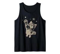 Y2K Cat Jumping Stars 90s 2000s Grunge Silly Vintage Graphic Canotta
