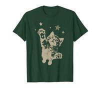 Y2K Cat Jumping Stars 90s 2000s Grunge Silly Vintage Graphic Maglietta