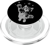 Y2K Cat Jumping Stars Silly 90s 2000s Grunge Vintage Graphic PopSockets PopGrip per MagSafe