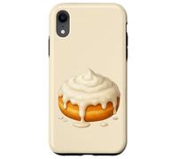 Y2K Cinnamon Roll Kawaii Sweet Snack Estetico Pastello Custodia per iPhone XR