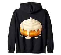 Y2K Cinnamon Roll Kawaii Sweet Snack Estetico Pastello Felpa con Cappuccio