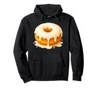 Y2K Cinnamon Roll Kawaii Sweet Snack Estetico Pastello Felpa con Cappuccio