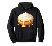 Y2K Cinnamon Roll Kawaii Sweet Snack Estetico Pastello Felpa con Cappuccio